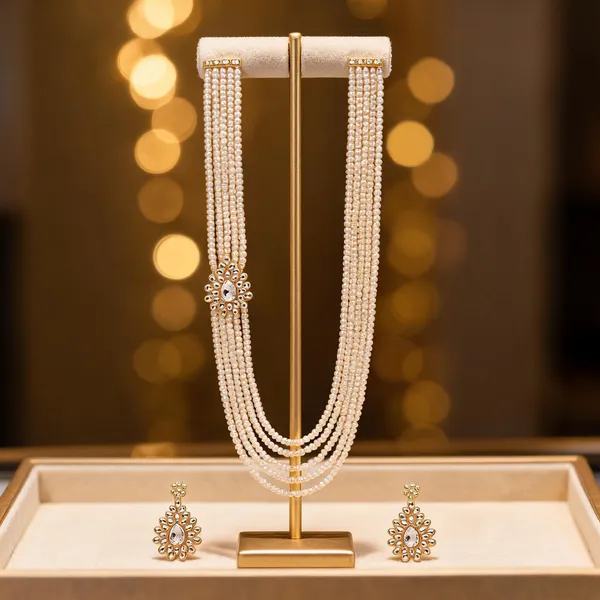 White_Jewellery_Set_Alloy_For_Women_Pack_Of_1