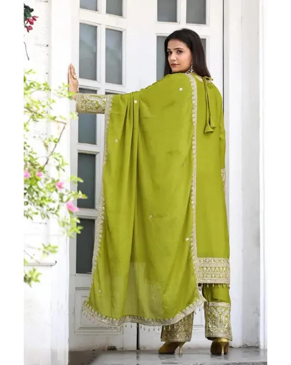 Olive_Green_Cotton_Gota_Patti_Embroidered_Suit_Set_For_Women