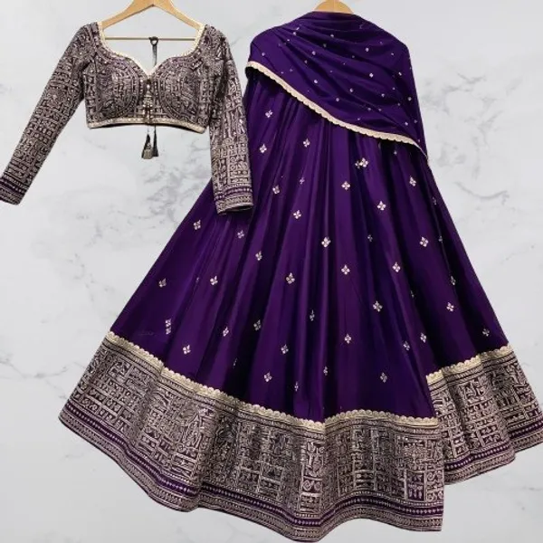 Purple_Cotton_Embroidered_Lehenga_Choli_For_Women