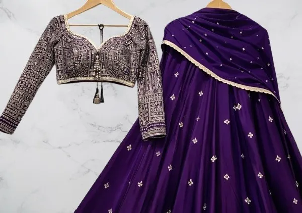 Purple_Cotton_Embroidered_Lehenga_Choli_For_Women