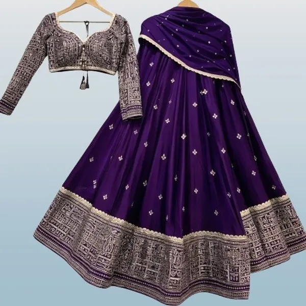 Purple_Cotton_Embroidered_Lehenga_Choli_For_Women