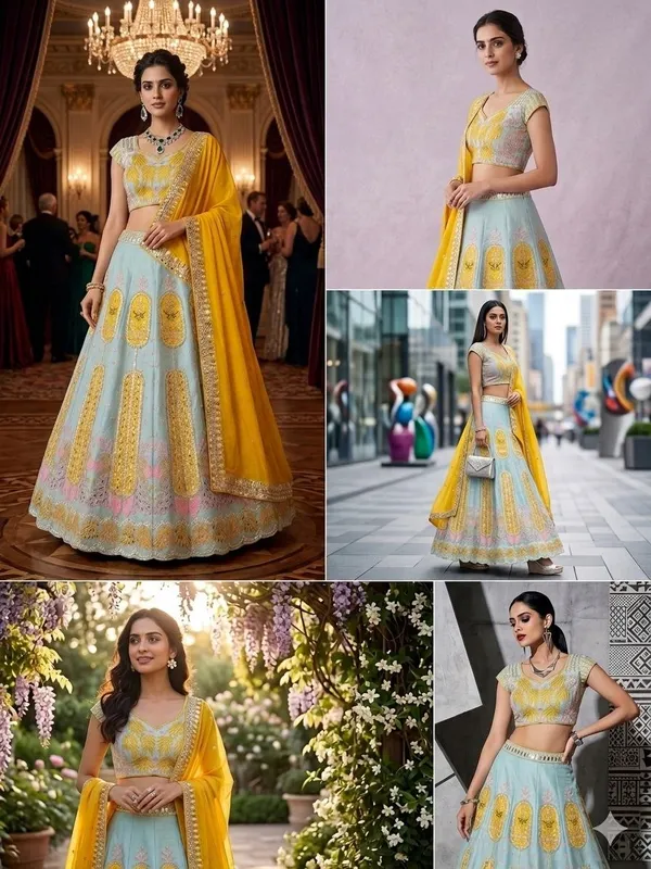 Sky_Blue_And_Yellow_Cotton_Embroidered_Lehenga_Choli_For_Women