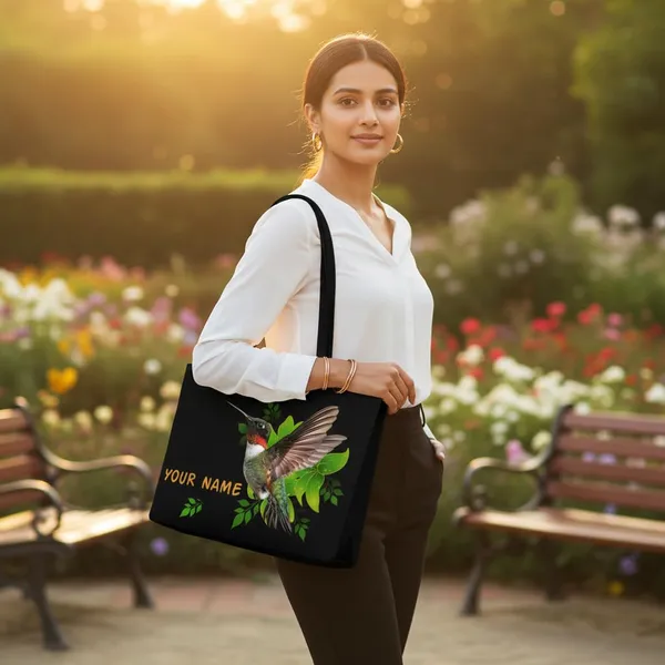 Black_Tote_Bag_With_Hummingbird_Print