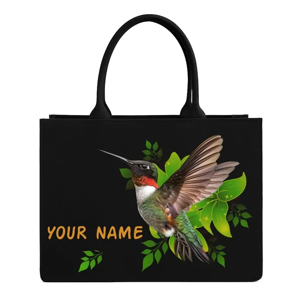 Black_Tote_Bag_With_Hummingbird_Print