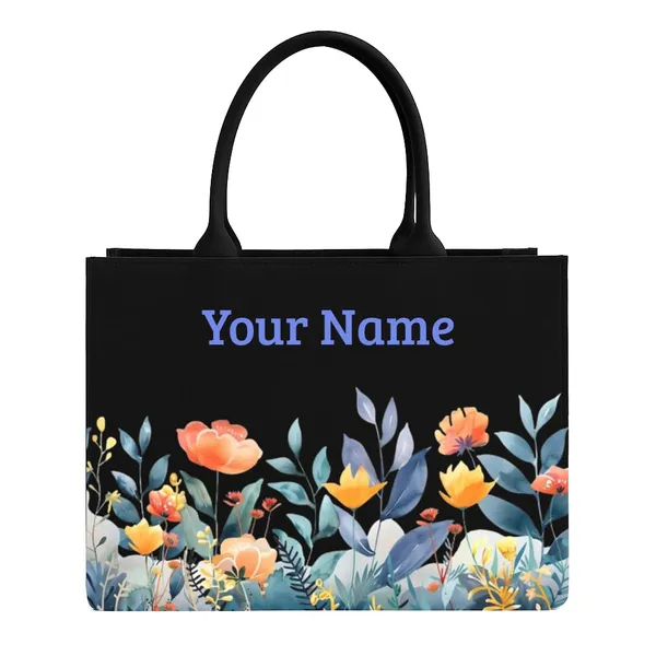 Black_Floral_Print_Tote_Bag_For_Women