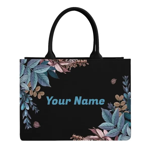 Black_Canvas_Tote_Bag_With_Floral_Print_For_Women