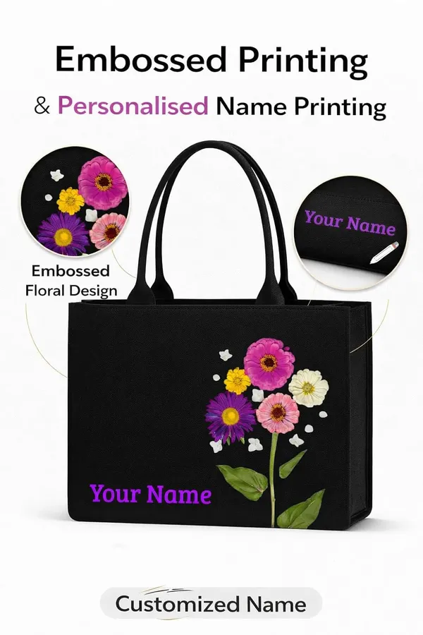Black_Floral_Print_Tote_Bag_For_Women