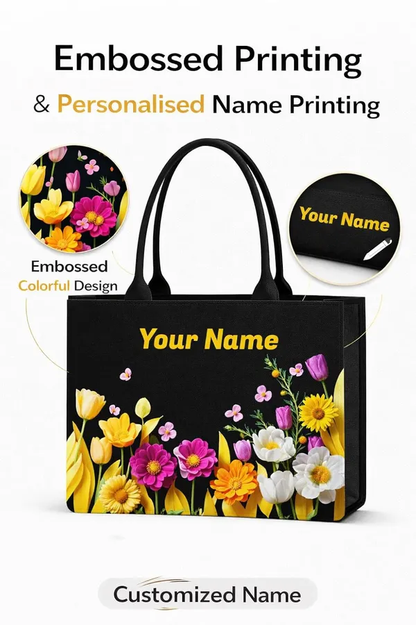 Black_Floral_Design_Tote_Bag_With_Laptop_Compartment