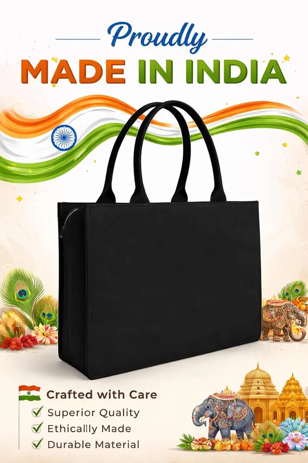 Black_Floral_Design_Tote_Bag_With_Laptop_Compartment