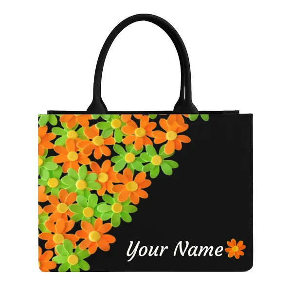 Black_Personalized_Floral_Tote_Bag_With_Laptop_Compartment