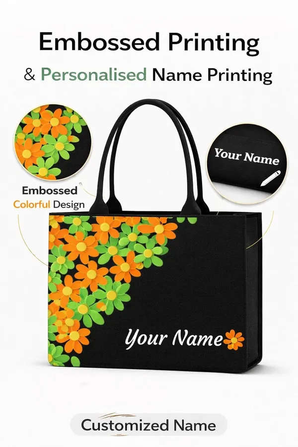 Black_Personalized_Floral_Tote_Bag_With_Laptop_Compartment