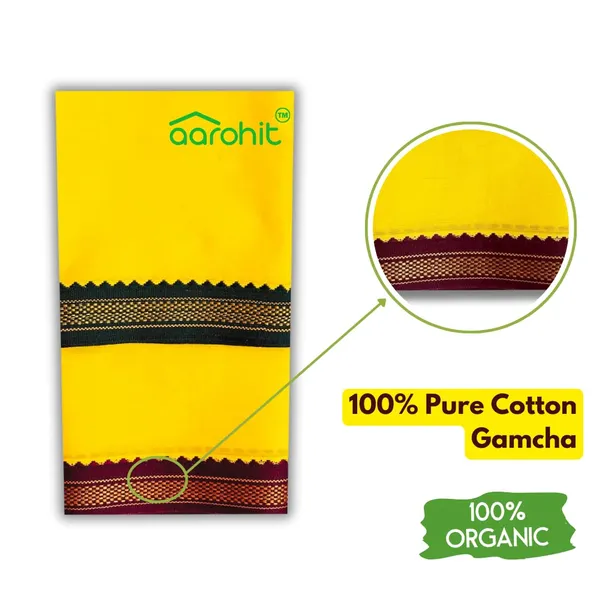AAROHIT®_Pure_Soft_Cotton_Mens_Ethnic_And_Traditional_Gamcha_Angochha_Lightweight_And_Unique_Design_Quick_Absorption_Gamcha_-_White_Yellow_Gamcha_-2m