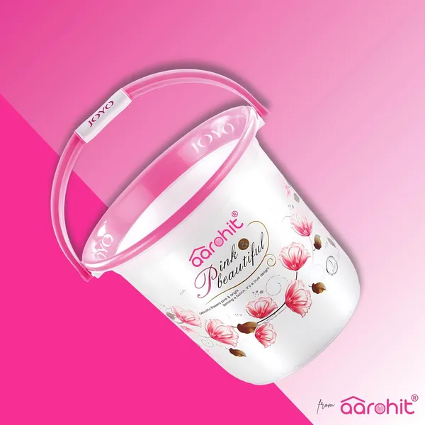 Modern_Joyo_Bucket_Set_For_Bathroom_With_Handle_For_Home_Bathing_Storage_Multipurpose_Pink