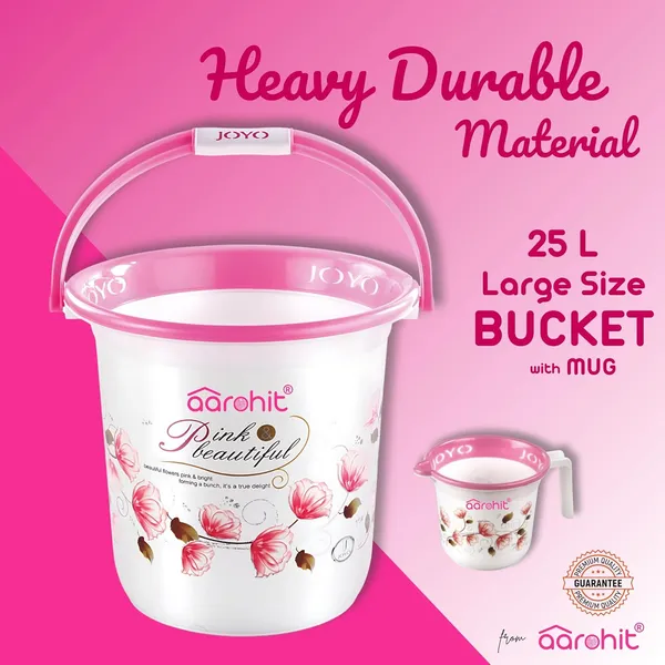Modern_Joyo_Bucket_Set_For_Bathroom_With_Handle_For_Home_Bathing_Storage_Multipurpose_Pink