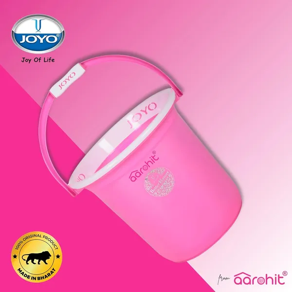 AAROHIT®_Bucket_Set_for_Bathroom_Bucket_&_Mug_Joyo_Better_Homes_Bucket_for_Bathroom_|_Premium_|_Pink
