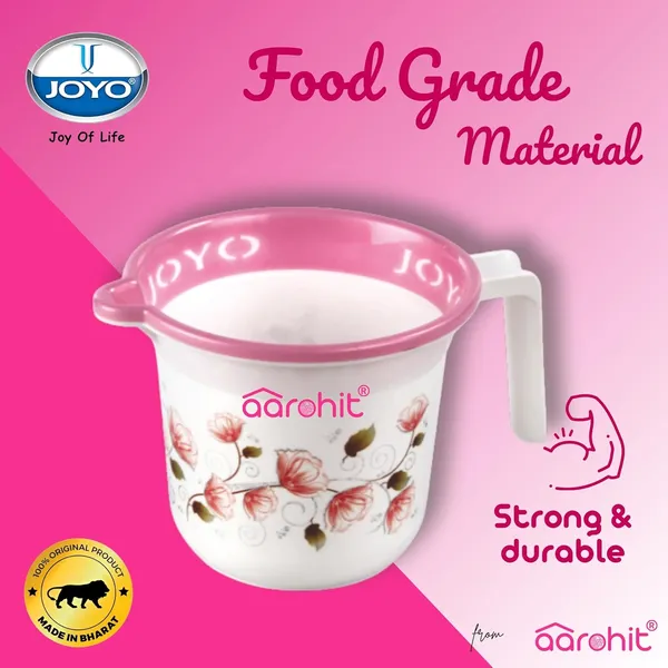 AAROHIT®_Bucket_Set_for_Bathroom_Bucket_&_Mug_Joyo_Better_Homes_Bucket_for_Bathroom_|_Premium_|_Pink