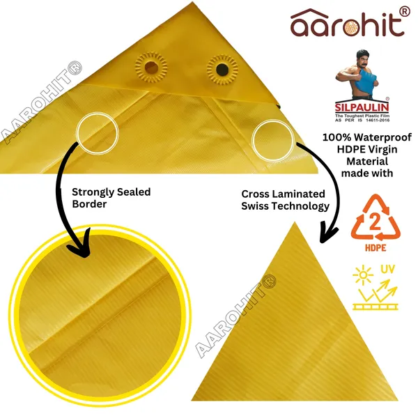 AAROHIT_Silpaulin_Tarpaulin_120_GSM_100%_Waterproof_UV_Resistant_Cross_Laminated_Multi_Layer_Tarpaulin_Tirpal_Reinforced_Eyelets,_Swiss_Technology