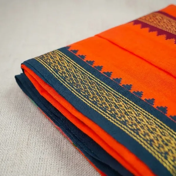 Pure_Soft_Cotton_Men_S_Ethnic_And_Traditional_Gamchha_Angochha_Lightweight_And_Unique_Design_Quick_Absorption_Gamcha_In_Orange_Gamcha