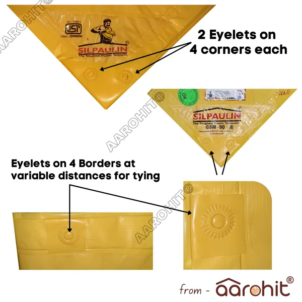 AAROHIT®_Silpaulin®_Tarpaulin_90_GSM_100%_Waterproof_UV_Resistant_Cross_Laminated_Multi_Layer_Tarpaulin_Tirpal_Reinforced_Eyelets,_Swiss_Technology