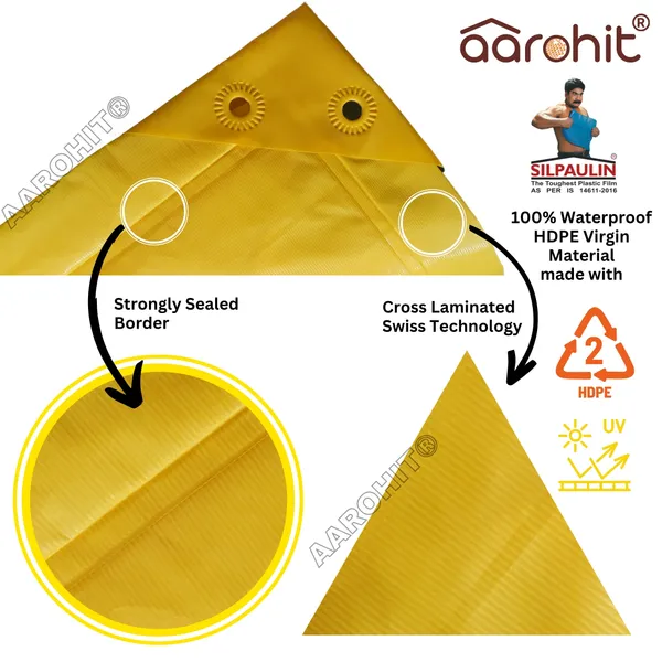 AAROHIT®_Silpaulin®_Tarpaulin_90_GSM_100%_Waterproof_UV_Resistant_Cross_Laminated_Multi_Layer_Tarpaulin_Tirpal_Reinforced_Eyelets,_Swiss_Technology