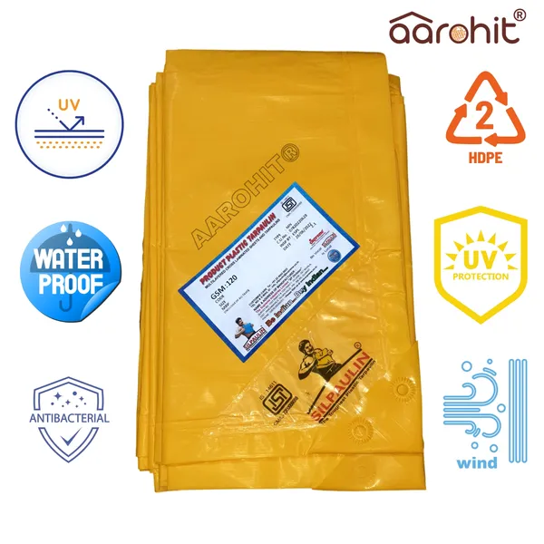AAROHIT®_Silpaulin®_Tarpaulin_90_GSM_100%_Waterproof_UV_Resistant_Cross_Laminated_Multi_Layer_Tarpaulin_Tirpal_Reinforced_Eyelets,_Swiss_Technology