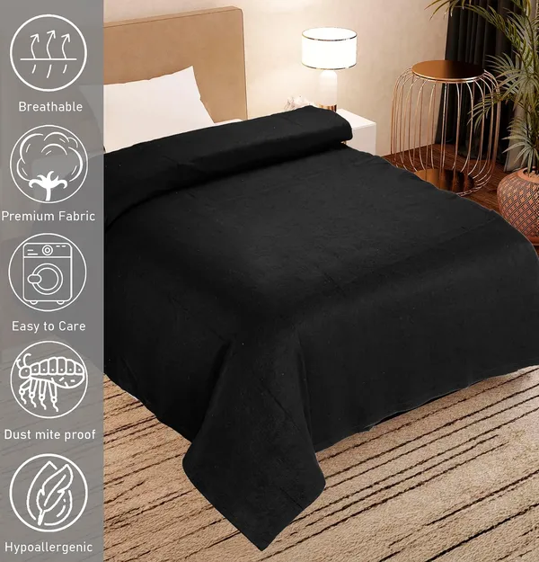AAROHIT®_Plain_Acrylic_Wool_Gift_Blankets_For_Donation_Daan_Shani_Puja_Fauji_Single_Bed_Black_(225_X_150_cm)