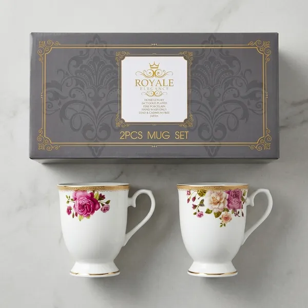 Porcelain_Classic_Floral_Print_Mug_Set_Of_2_With_Gold_Trim_80293