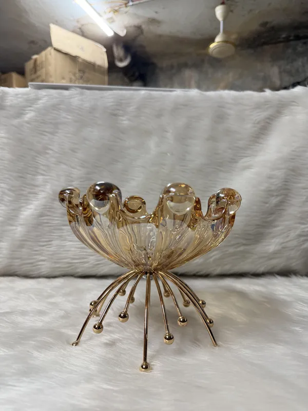 Glass_Decorative_Scalloped_Rim_Bowl_With_Metal_Stand_54469
