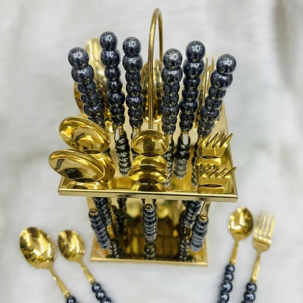 Stainless_Steel_Elegant_Beaded_Handle_Cutlery_Set_With_Stand_Set_Of_24