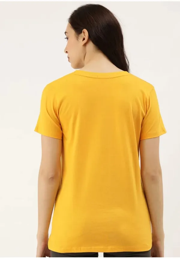 Women'S_Yellow_Mickey_Mouse_Printed_Cotton_T-Shirt