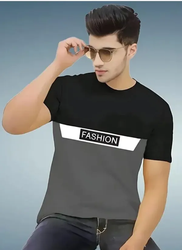 Men'S_Fashion_Color_Block_T-Shirt_With_Stripe_Detail