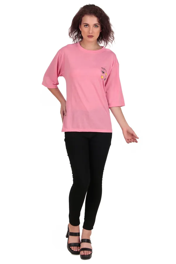 Teacup_Graphic_Print_Oversized_Pink_T-Shirt_For_Women