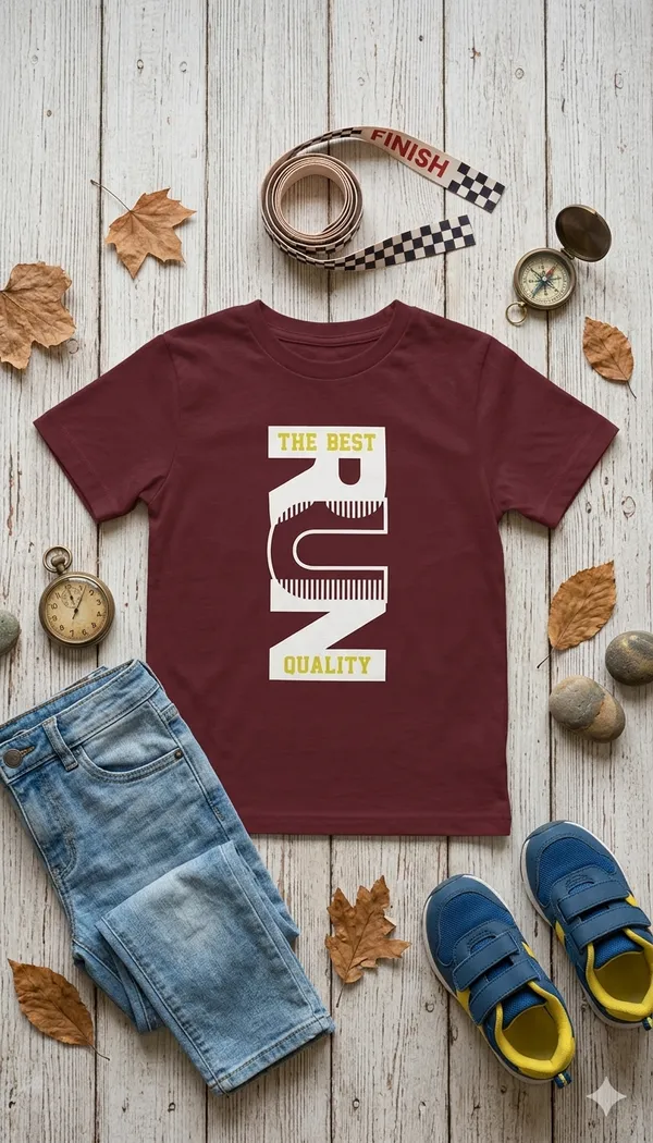 Boys_Maroon_Graphic_Print_T-Shirt_-_'The_Best_Run_Quality'
