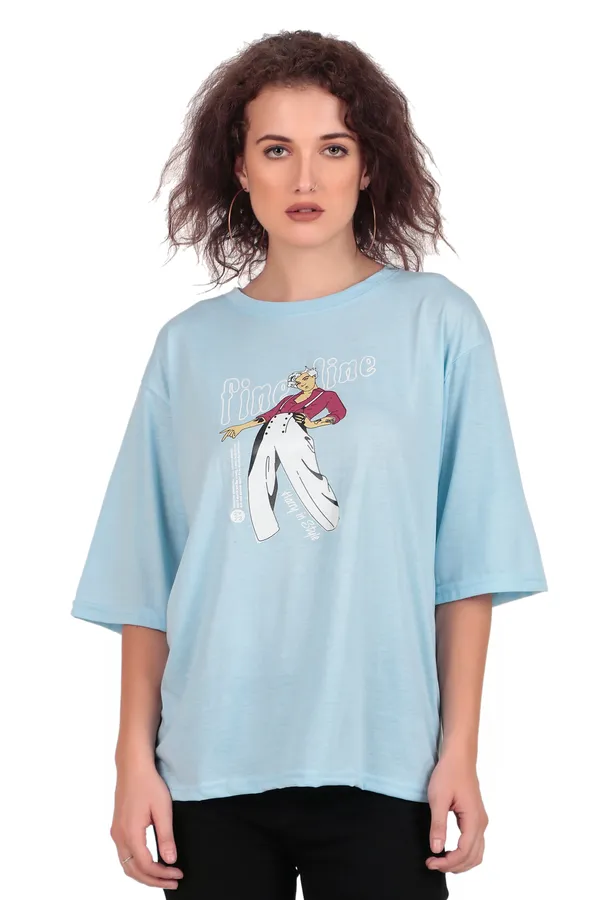 Oversized_Graphic_Print_T-Shirt_-_Never_Look_Back_Slogan_Tee