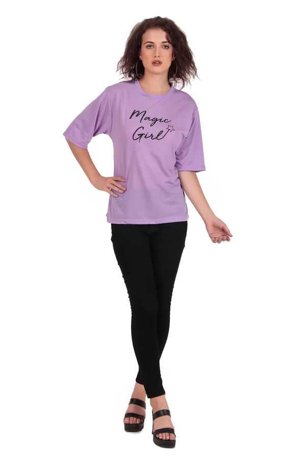 Magic_Girl_Minnie_Mouse_Graphic_Print_Purple_Oversized_T-Shirt_For_Women