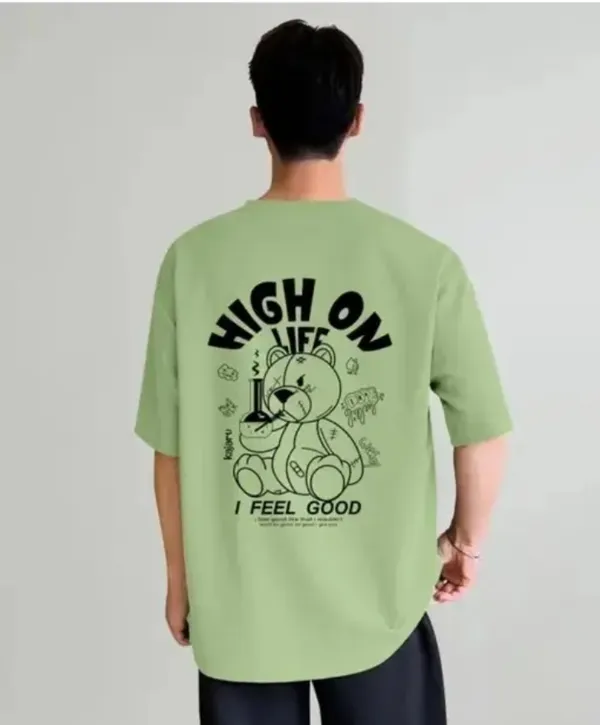 High_On_Life_Graphic_Oversized_T-Shirt_-_Sage_Green