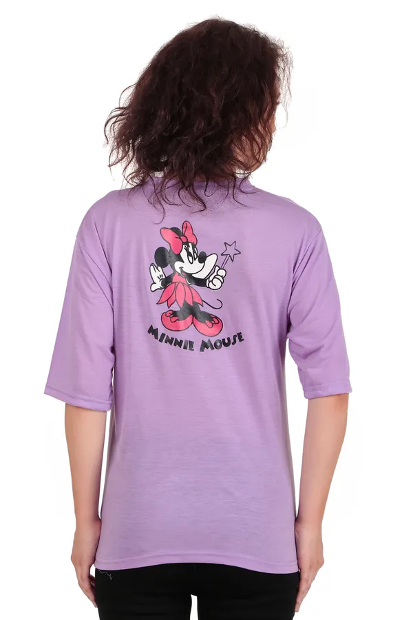 Magic_Girl_Minnie_Mouse_Graphic_Print_Purple_Oversized_T-Shirt_For_Women