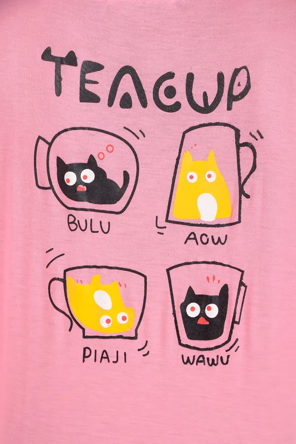 Teacup_Graphic_Print_Oversized_Pink_T-Shirt_For_Women