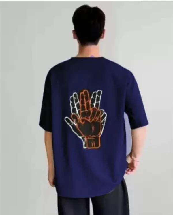 Navy_Blue_Hand_Print_Graphic_T-Shirt_For_Men_-_Regular_Fit