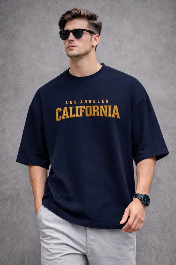 Los_Angeles_California_Oversized_Navy_Blue_T-Shirt