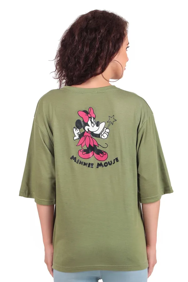 Magic_Girl_Printed_Oversized_Olive_Green_T-Shirt_For_Women