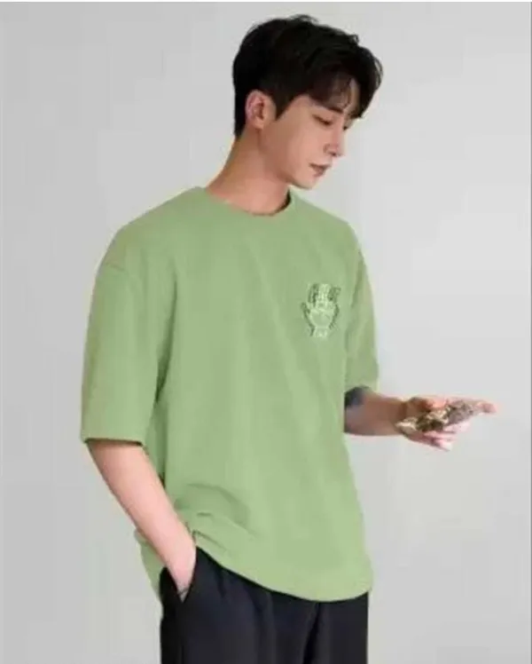 Men'S_Oversized_Hand_Graphic_Print_T-Shirt_-_Sage_Green