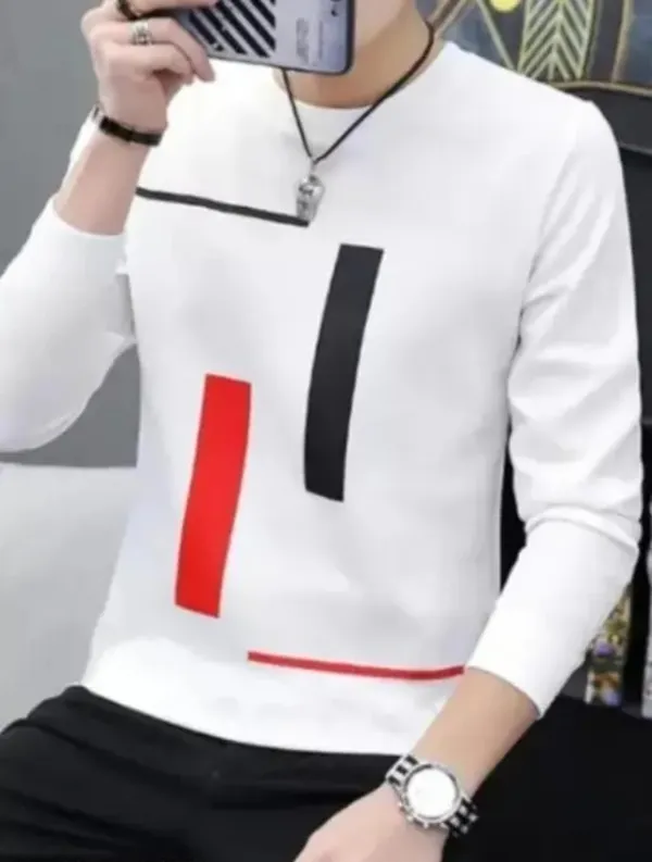 Men'S_White_Long_Sleeve_T-Shirt_With_Geometric_Print