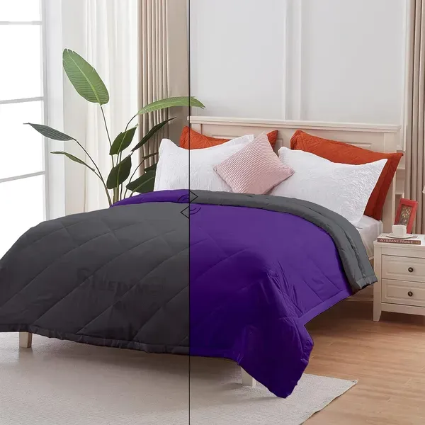 Purple_Dark_Grey_Breathable_Microfiber_Machine_Washable_150_Gsm_Ac_Reverse_Cover