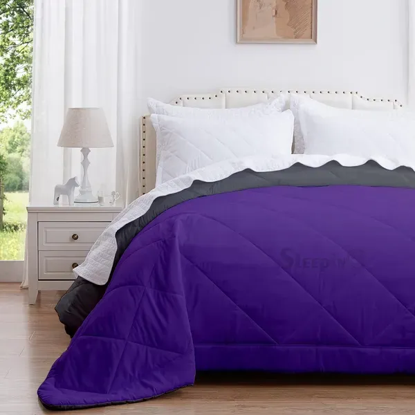 Purple_Dark_Grey_Breathable_Microfiber_Machine_Washable_150_Gsm_Ac_Reverse_Cover
