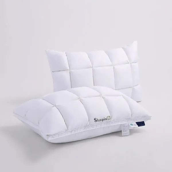 Set_Of_8_White_Premium_Box_Baffle_Pinch_Pleat_Adjustable_Height_Pillow