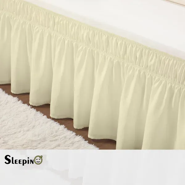 Ivory_Wrinkle_Free_Brushed_Microfiber_Wrap_Around_Easy_Elastic_Fit_Bed_Skirt_Cover