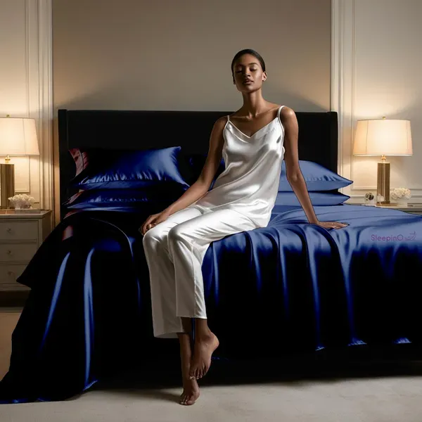Navy_Blue_Sleepino_Luxurious_Satin_Pillow_Covers_Dreamy_Romantic_Night_Cover