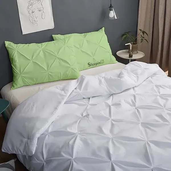 Pack_Of_8_Green_400_Tc_Egyptian_Cotton_Rich_Pintuck_Pinch_Pleated_Pillow_Cover