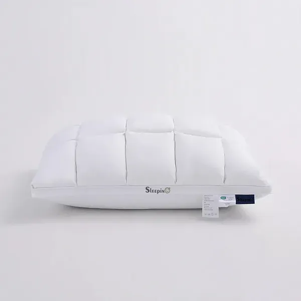 Set_Of_2_White_Premium_Box_Baffle_Pinch_Pleat_Adjustable_Height_Pillow